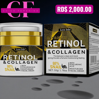 CREMA FACIAL ANTIARRUGAS CON RETINOL Y COLÁGENO DÍA Y NOCHE MIXTA DÍA/NOCHE