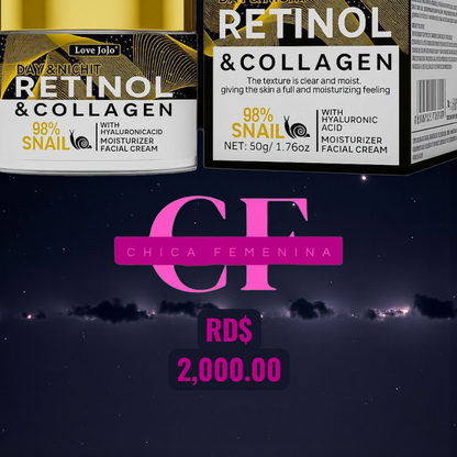 CREMA FACIAL ANTIARRUGAS CON RETINOL Y COLÁGENO DÍA Y NOCHE MIXTA DÍA/NOCHE