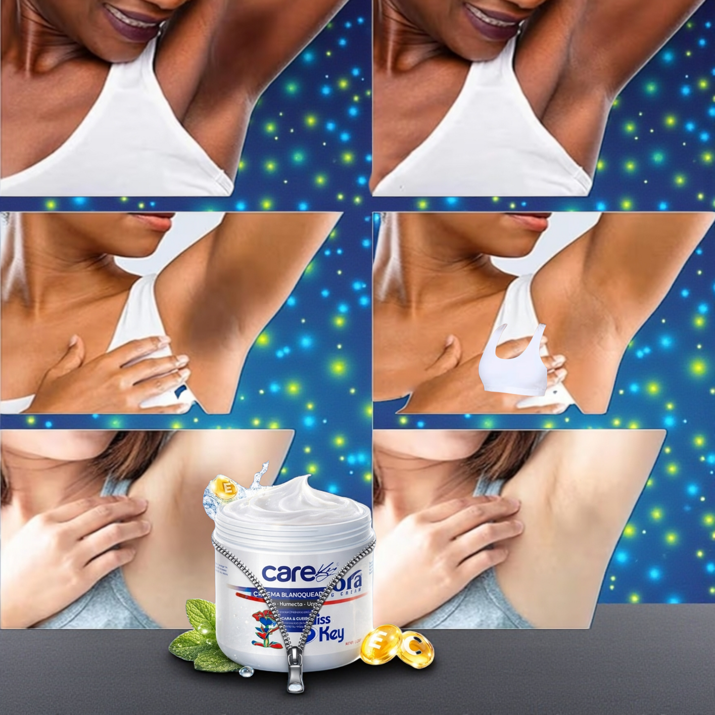 CREMA ACLARADORA 3 EN 1 NUEVA IMAGEN MISS KEY CARE KEY (ACLARA, HUMECTA Y UNIFICA TONO)